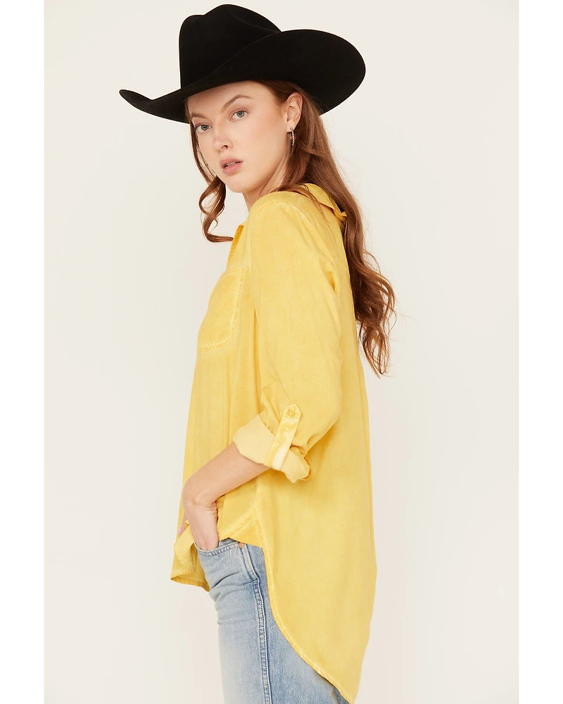Velvet Heart Women's Washed Out Button Front Shirt