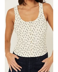 Cleo + Wolf Women's Amy Rib Knit Cropped Tank Top