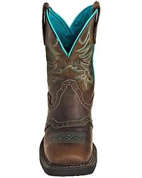 Justin Women's Mandra Chocolate Western Boots - Broad Square Toe