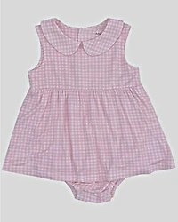 Angel Dear Infant Girls' Gingham Print Sleeveless Onesie with Skirt