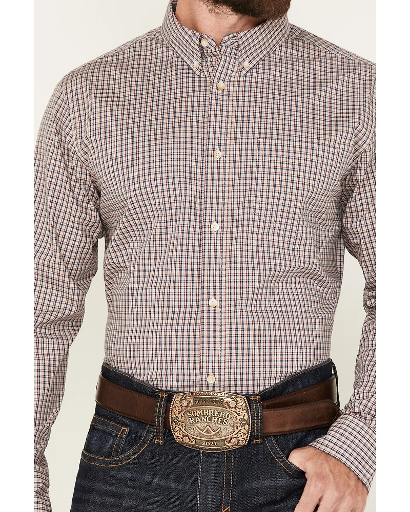 Cody James Men's Rowdy Plaid Print Long Sleeve Button-Down Western Shirt