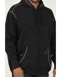 Forge Workwear Men's FR Solid Contrast Stitch Zip Hooded Jacket