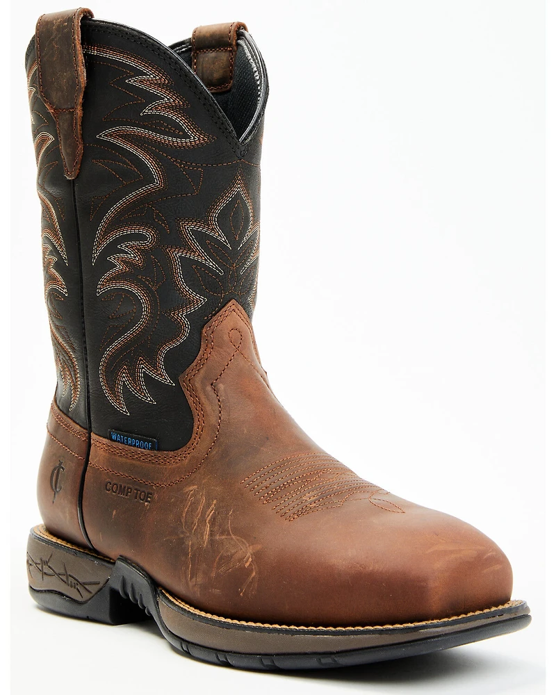 Cody James Men's 11" Xero Gravity Lite Waterproof Pull-On Work Boots - Composite Toe