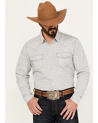 Cody James Men's Jackrabbit Plaid Print Long Sleeve Pearl Snap Western Shirt
