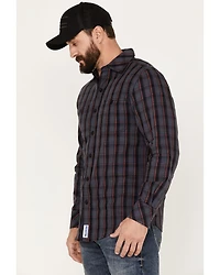 Resistol Men's Telluride Plaid Print Long Sleeve Button Down Western Shirt