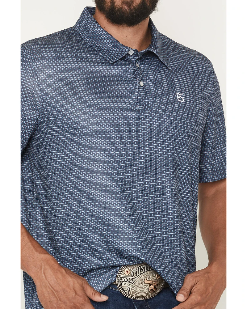 Panhandle Slim Men's Geo Print Short Sleeve Snap Polo Shirt