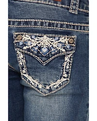 Shyanne Girls' Floral & Swirl Bootcut Jeans