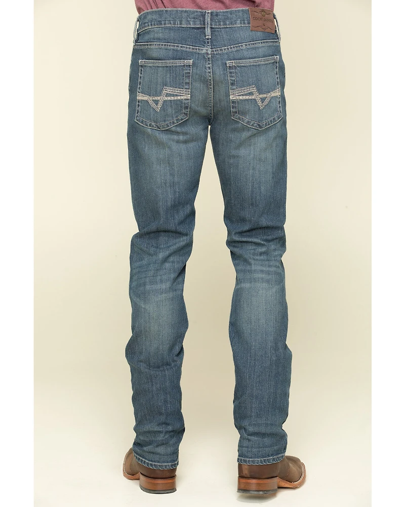 Cody James Men's Stone Cold Wash Jackson Slim Straight Stretch Denim Jeans