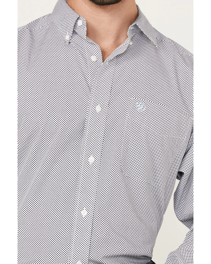 Ariat Men's Wes Geo Print Long Sleeve Button-Down Western Shirt