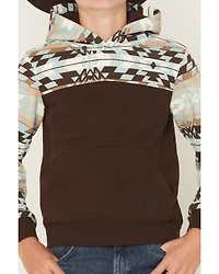 RANK 45® Boys' Dusted Southwestern Colorblock Hooded Sweatshirt