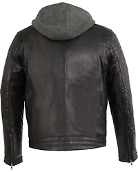 Milwaukee Leather Men's Zipper Front Jacket w/ Removable Hood - Big 3X