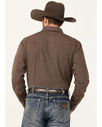 Blue Ranchwear Men's Somerville Herringbone Striped Print Long Sleeve Snap Work Shirt
