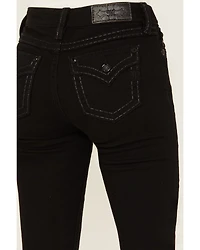 Miss Me Women's Classic Mid Rise 34" Bootcut Stretch Denim Jeans