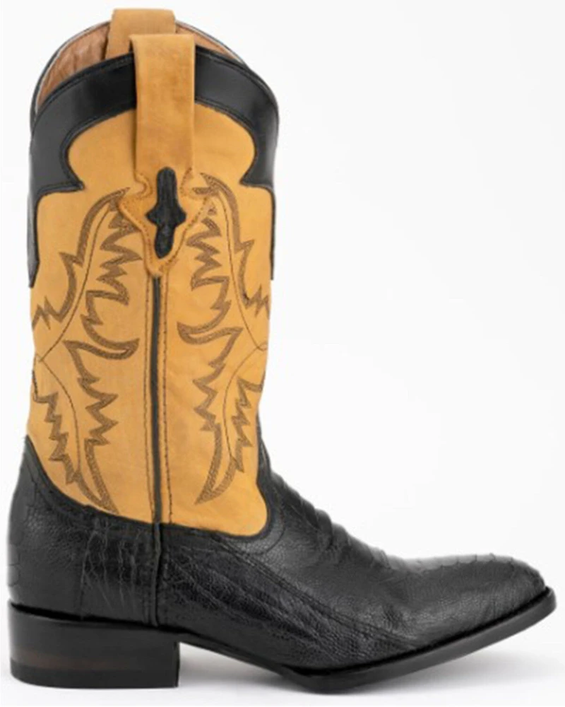 Ferrini Men's Nash Exotic Ostrich Leg Western Boots - Round Toe