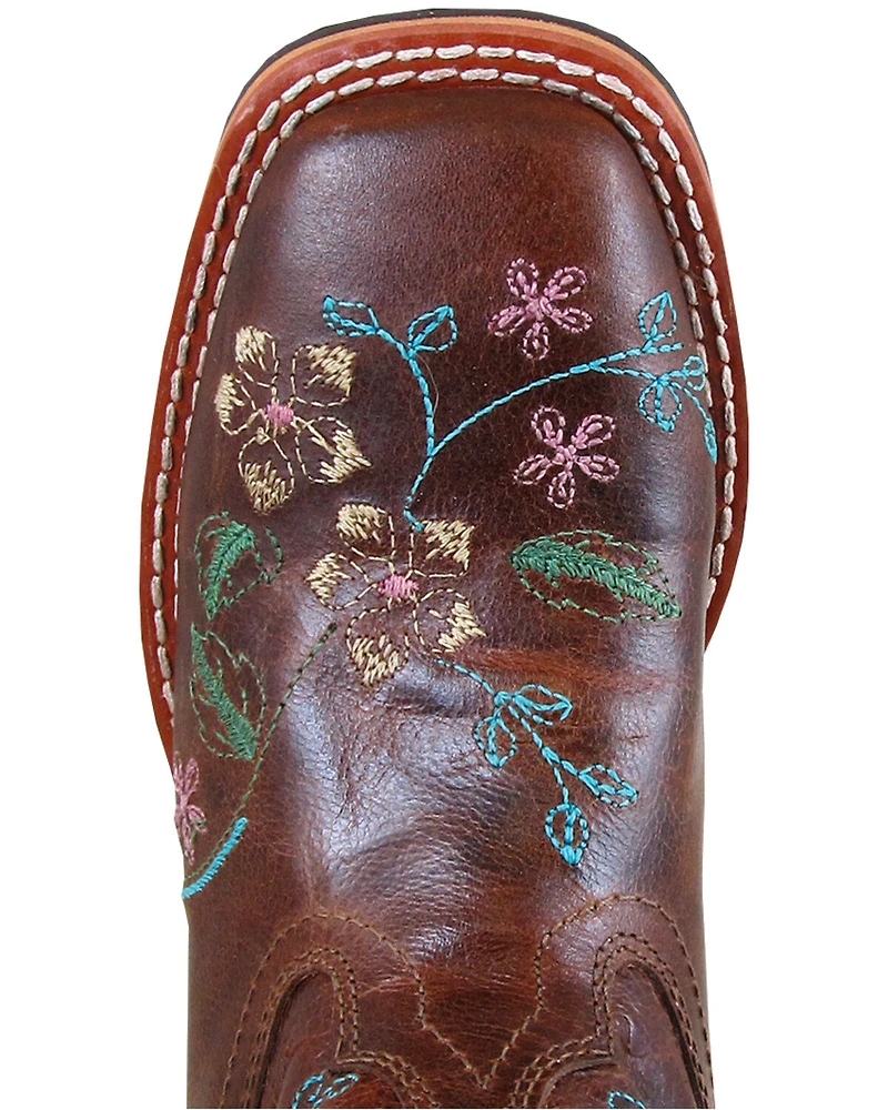Smoky Mountain Girls' Floralie Western Boots - Square Toe