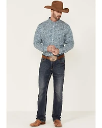 Cody James Core Men's Workforce Floral Print Long Sleeve Button-Down Western Shirt
