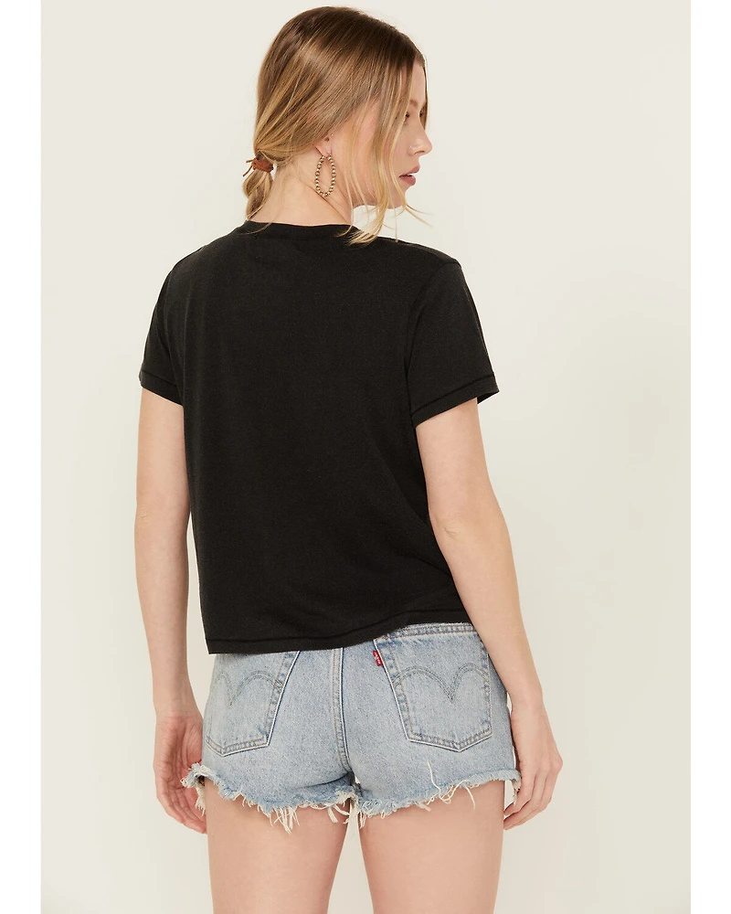 The Laundry Room Women's Rhinestone Coors Neon Light Short Sleeve Graphic Tee