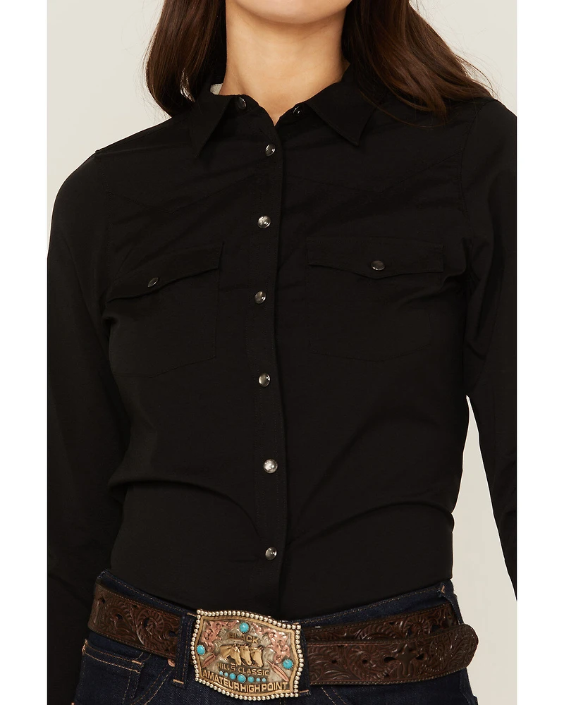 RANK 45® Women's Outdoor Vented York Riding Long Sleeve Snap Western Shirt