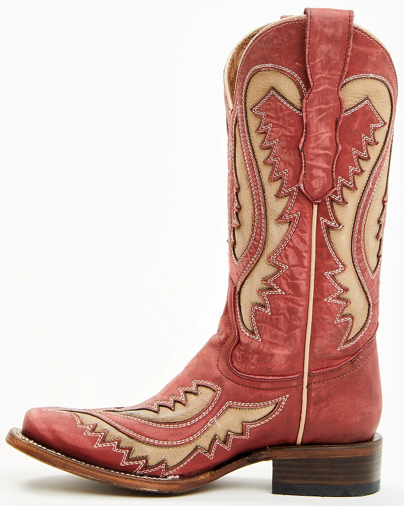 Circle G Women's Inlay Western Boots - Square Toe