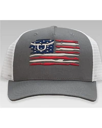 RopeSmart Men's All-American Rubber Steer Flag Mesh-Back Ball Cap