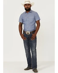 Pendleton Men's Carson Chambray Dobby Short Sleeve Button Down Western Shirt