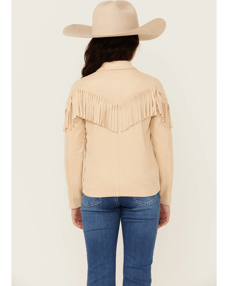 Shyanne Girls' Juniper Faux Suede Fringe Jacket