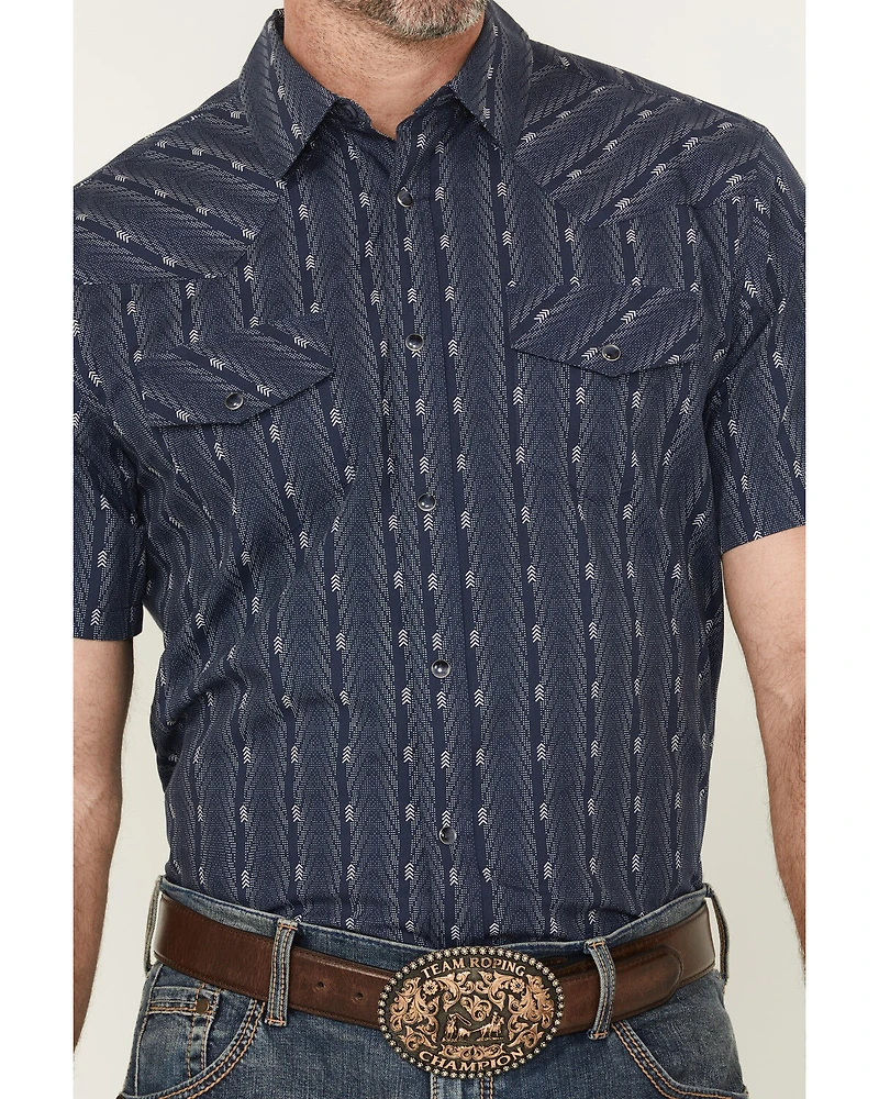 Gibson Trading Co Men's Ritual Striped Short Sleeve Snap Stretch Western Shirt