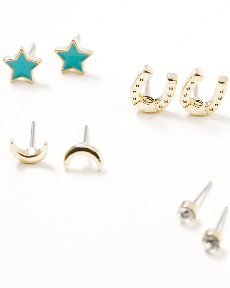 Shyanne Women's Moon And Heart Earring Set - 23 Piece