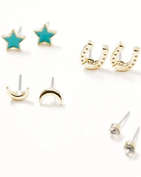 Shyanne Women's Moon And Heart Earring Set - 23 Piece