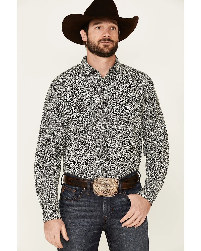 Cody James Men's Alyssum Floral Print Long Sleeve Snap Western Shirt
