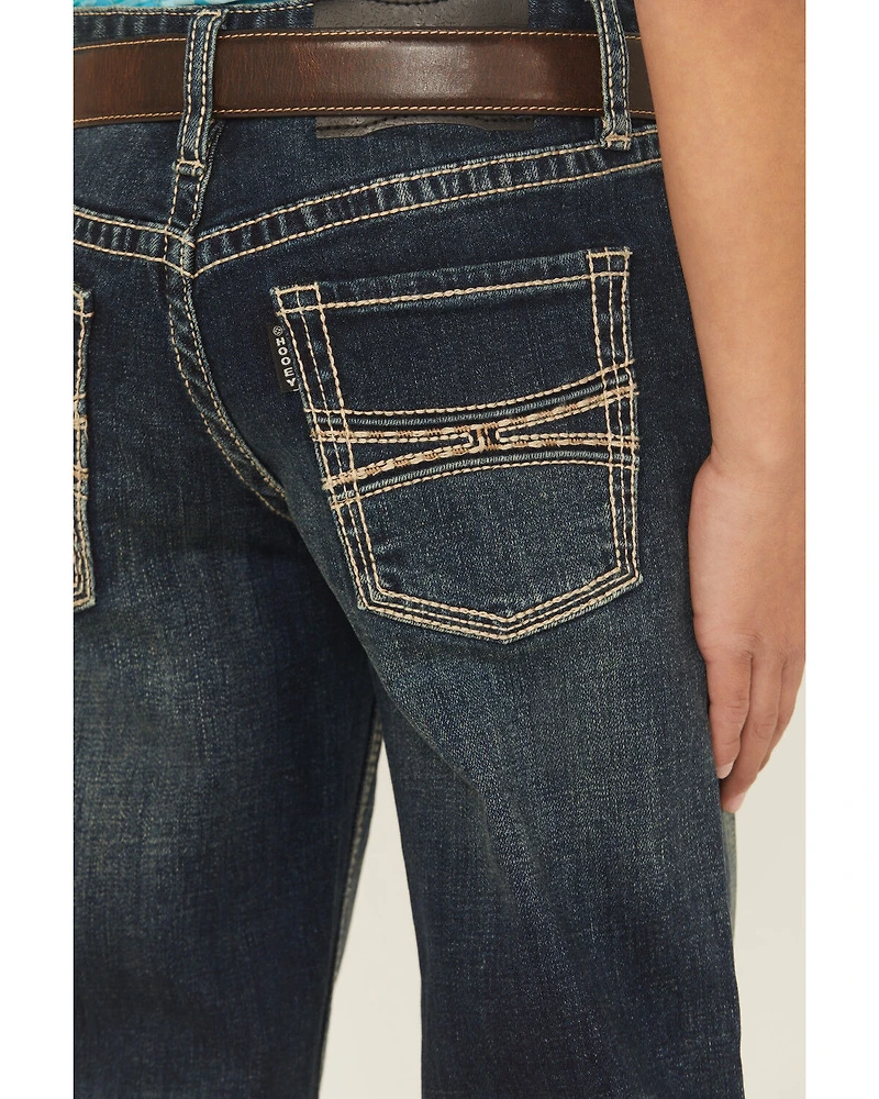 Hooey by Rock & Roll Denim Boys' Dark Wash Barbed Revolver Straight Stretch Jeans