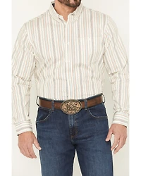 RANK 45® Men's Rocky Peak Striped Long Sleeve Button-Down Stretch Western Shirt