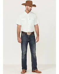RANK 45® Men's 8 Seconds Short Sleeve Pearl Snap Western Tech Shirt