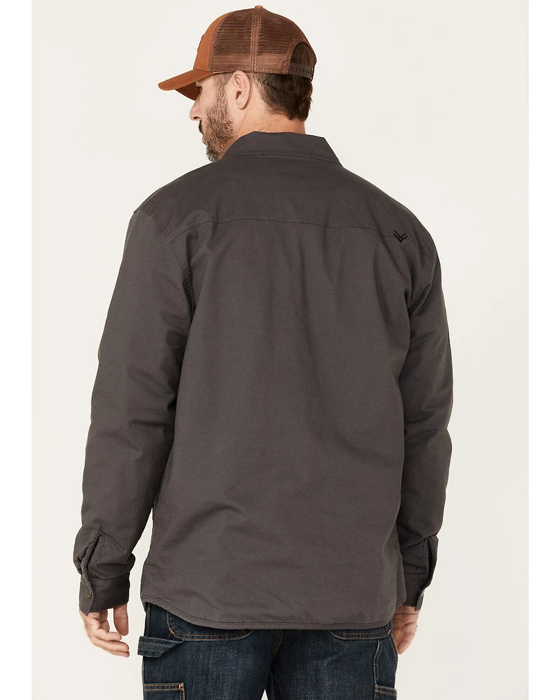 Hawx Men's Gordon Stretch Ripstop Snap-Down Work Shirt Jacket