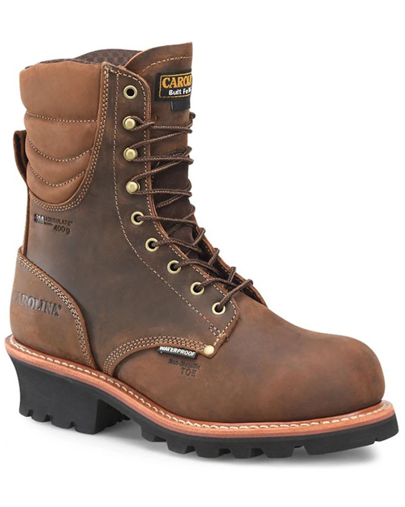 Carolina Men's 9" Hemlock Waterproof 400G Logger Work Boots - Composite Toe