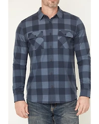 Brothers and Sons Men's Kent Plaid Print Long Sleeve Button-Down Stretch Western Shirt