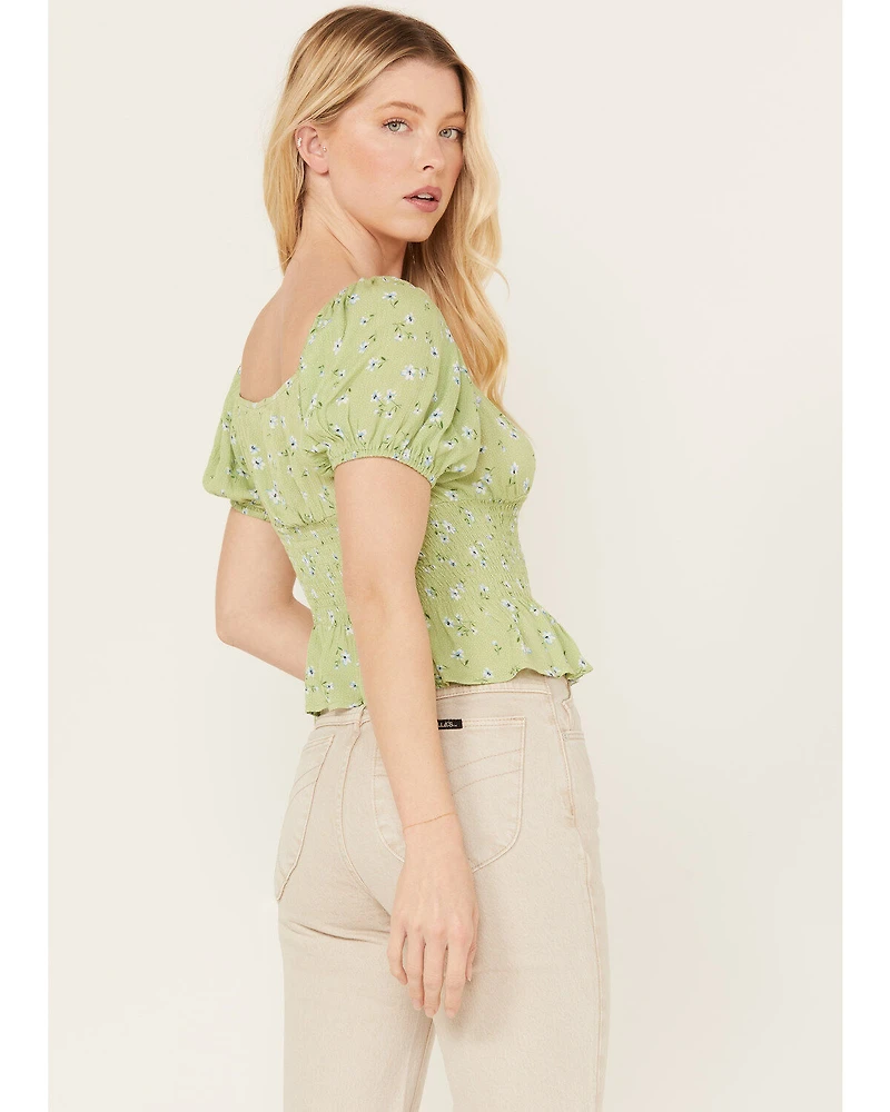 Sadie & Sage Women's California Girl Smocked Top