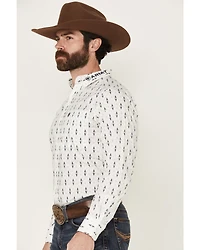 Ariat Men's Team Perkins Geo Print Long Sleeve Button-Down Western Shirt
