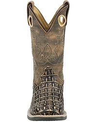 Smoky Mountain Little Boys' Gator Western Boots - Broad Square Toe
