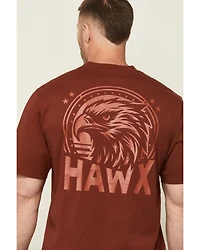 Hawx Men's Solid Silhouette Short Sleeve Graphic Work T-Shirt