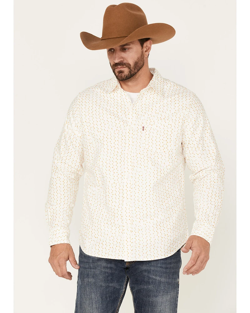 Levi's Men's Long Sleeve Circle Geo Print Western Shirt