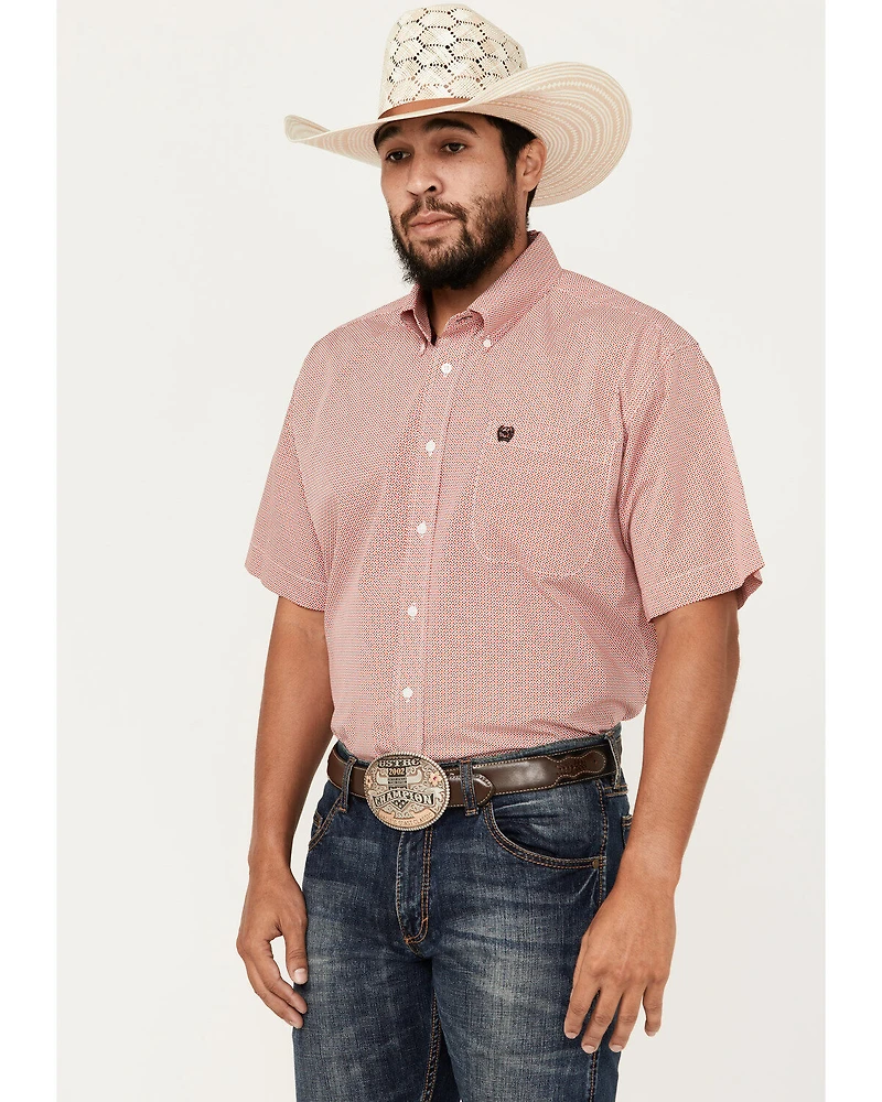 Cinch Men's Geo Print Short Sleeve Button-Down Western Shirt