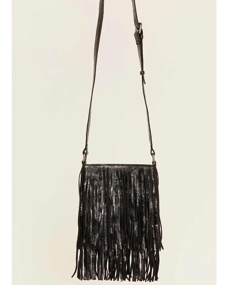 Idyllwind Women's Camarillo Metallic Fringe Suede Crossbody Bag