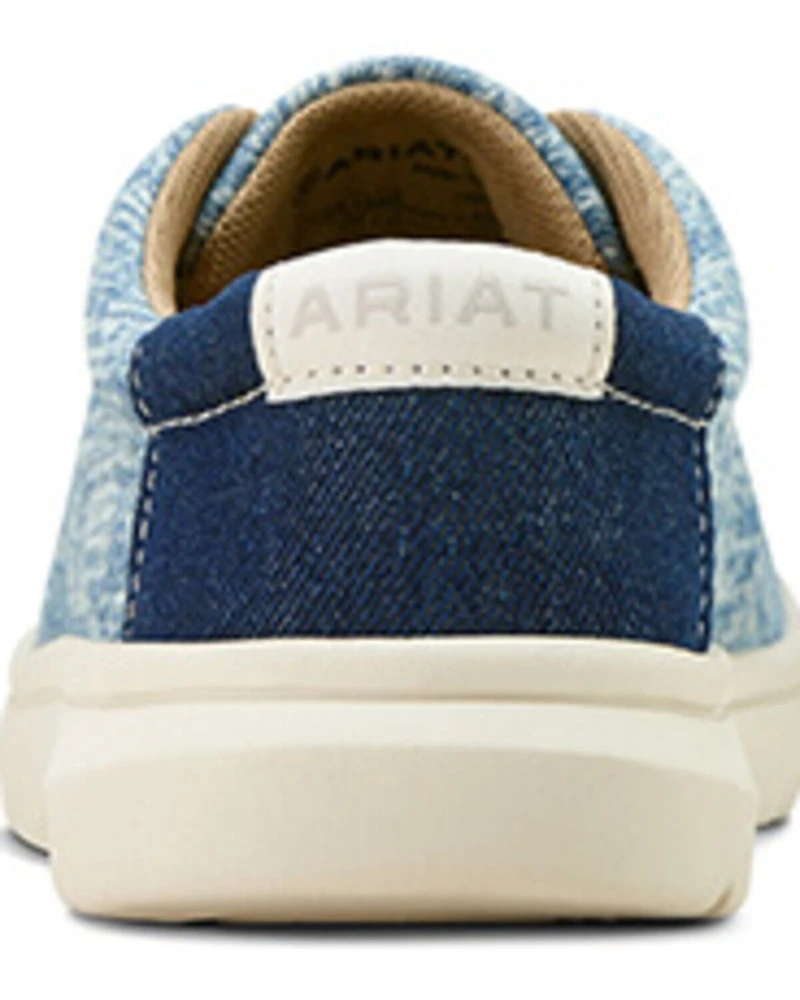 Ariat Boys' Washed Denim Hilo Casual Shoes - Moc Toe