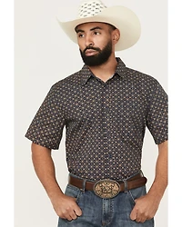 Gibson Trading Co Men's Aviara Geo Print Short Sleeve Button-Down Stretch Western Shirt