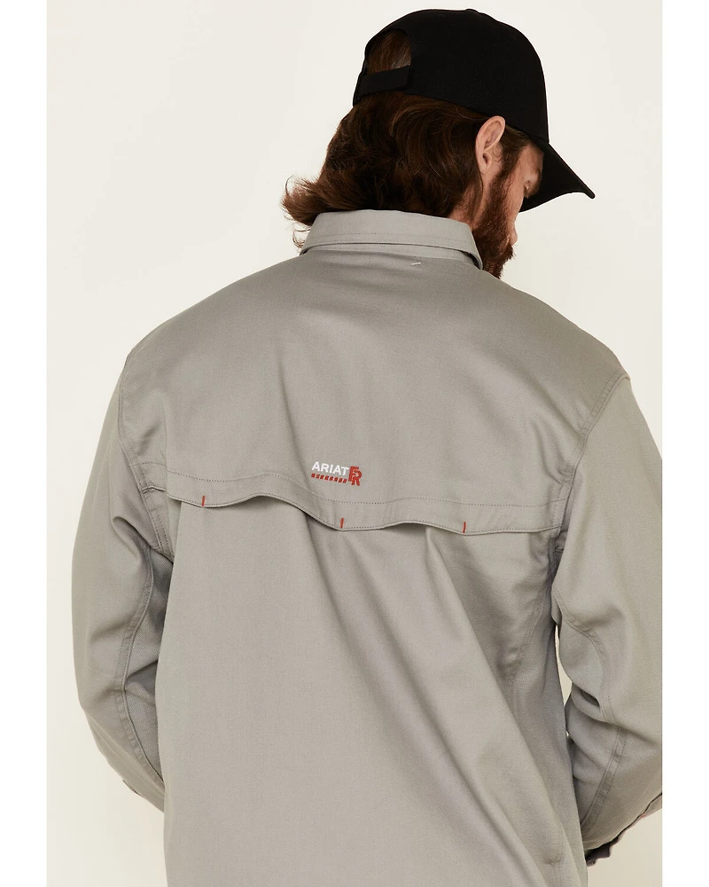 Ariat Men's FR Long Sleeve Button Down Work Shirt - Big and Tall
