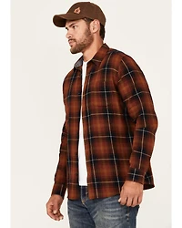 Brothers and Sons Men's Bask Plaid Print Long Sleeve Button-Down Western Shirt