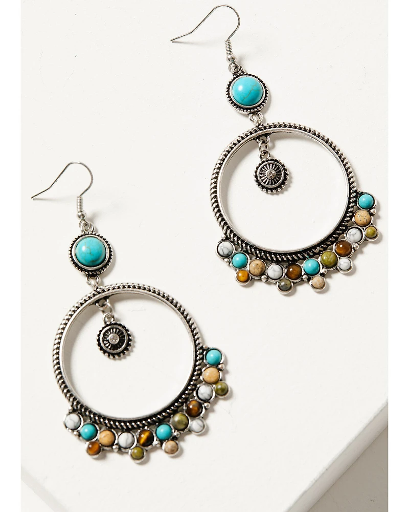 Shyanne Women's Bisbee Falls Beaded Hoop Earrings