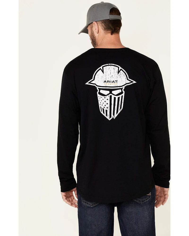 Ariat Men's Solid Rebar Workman Full Coverage Graphic Long Sleeve Work T-Shirt