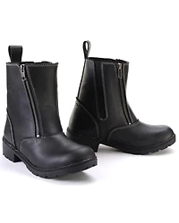 Milwaukee Leather Women's Dual Zipper Motorcycle Boots - Round Toe